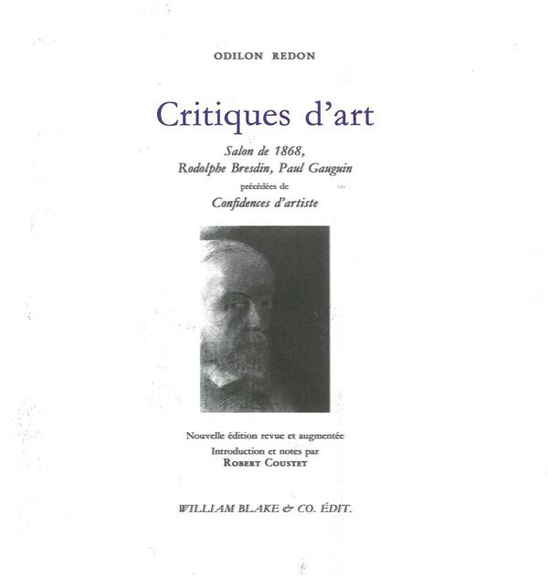 Emprunter Critiques d'art. Salon de 1868, Rodolphe Bresdin, Paul Gauguin ; Précédées de Confidences d'artistes livre
