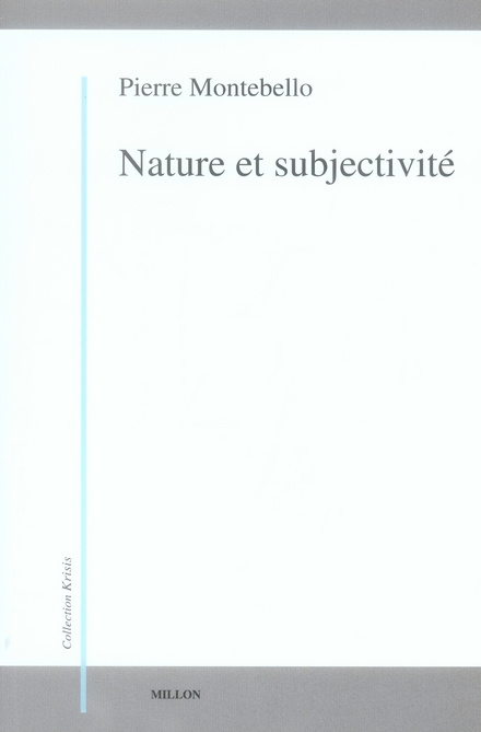 Emprunter Nature et subjectivité livre