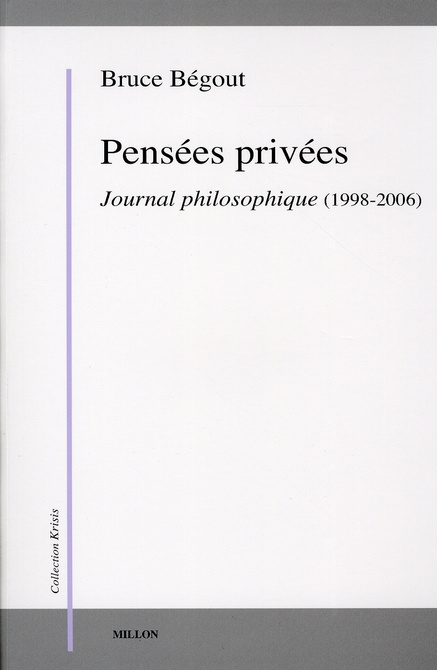 Emprunter Pensées privées. Journal philosophique (1998-2006) livre