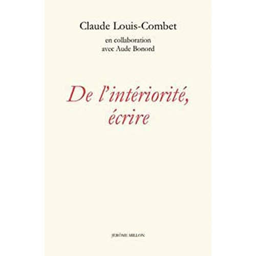 Emprunter De l'intériorité, écrire livre