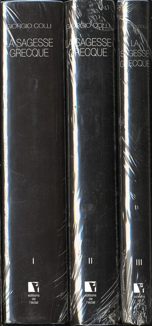 Emprunter LA SAGESSE GRECQUE - COFFRET 3 VOLUMES livre