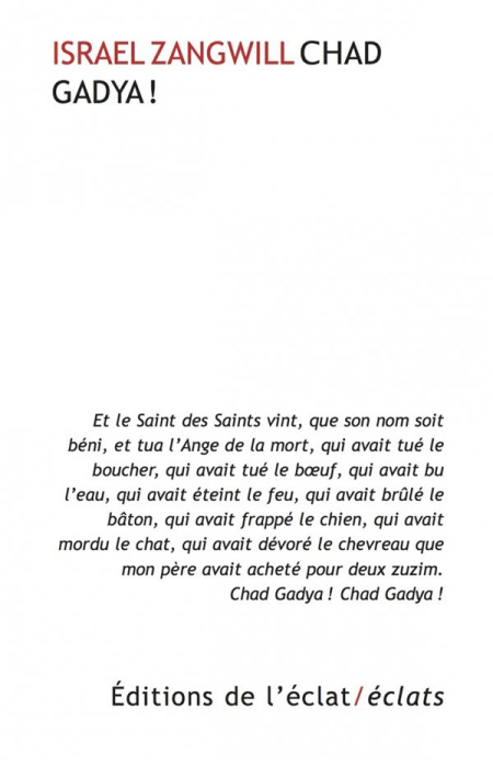 Emprunter Chad gadya ! livre