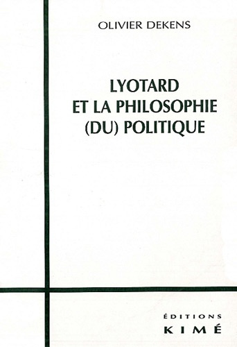 Emprunter Lyotard et la philosophie (du) politique livre