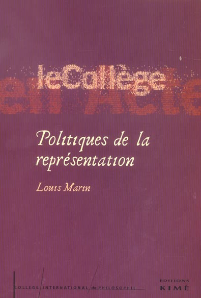 Emprunter Politiques de la représentation livre