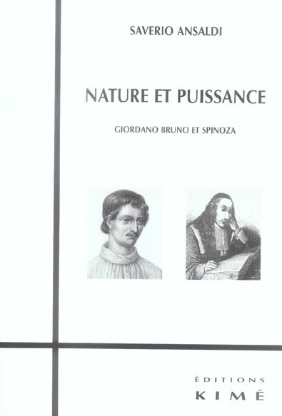 Emprunter Nature et puissance. Giordano Bruno et Spinoza livre
