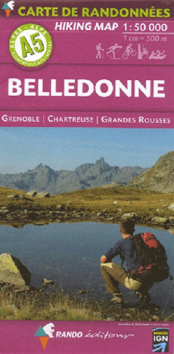 Emprunter Belledonne. Grenoble, Chartreuse, Grandes Rousses, 1/50 000 livre