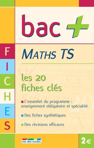 Emprunter BAC TS MATHS FICHES - LES 20 FICHES CLES livre
