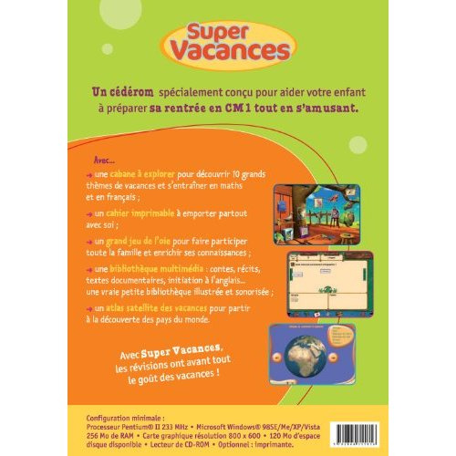 Emprunter Supers vacances vers le CE2/CM1. le cahier de vacances interactif cd rom pc livre