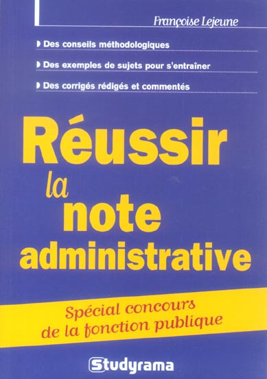 Emprunter Réussir la note administrative livre