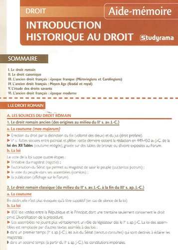 Emprunter Introduction historique au droit livre