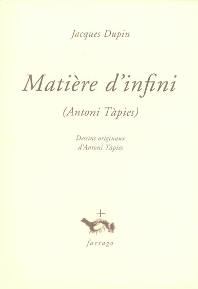 Emprunter Matière d'infini. Antoni Tapies livre