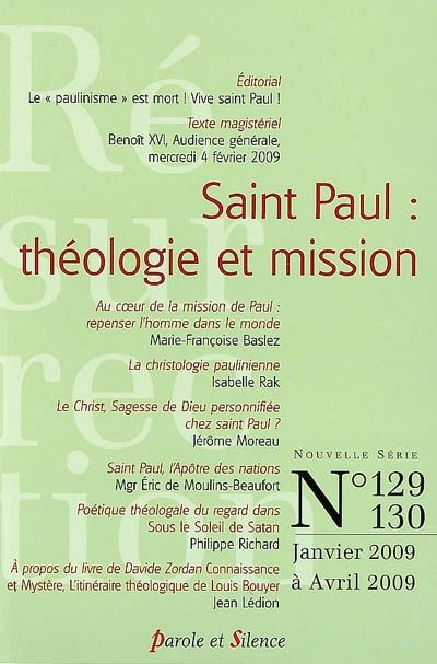 Emprunter RESURRECTION 129-130 - ST PAUL: THEOLOGIE ET MISSIONS livre