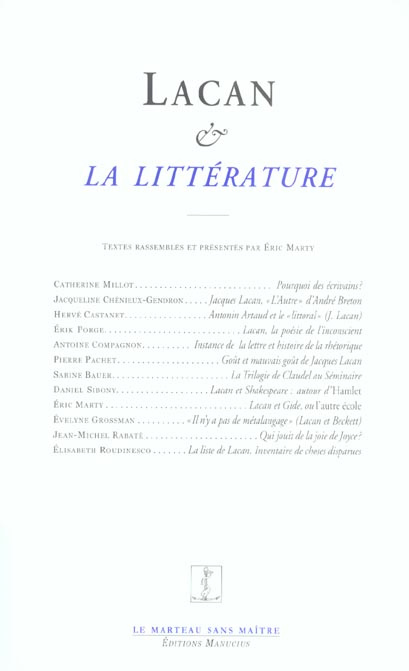 Emprunter LACAN ET LA LITTERATURE livre