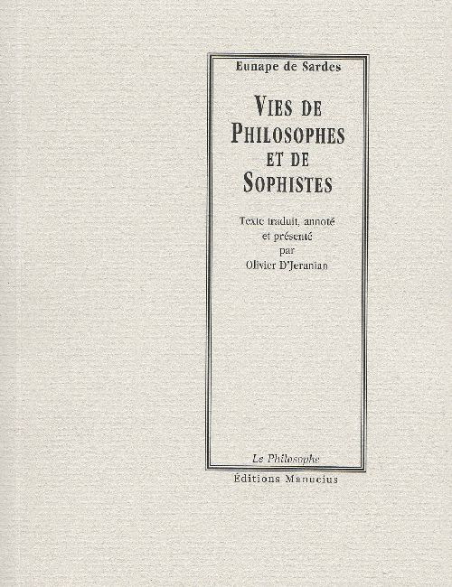 Emprunter Vies de philosophes et de sophistes livre