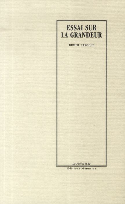 Emprunter Essai sur la grandeur livre