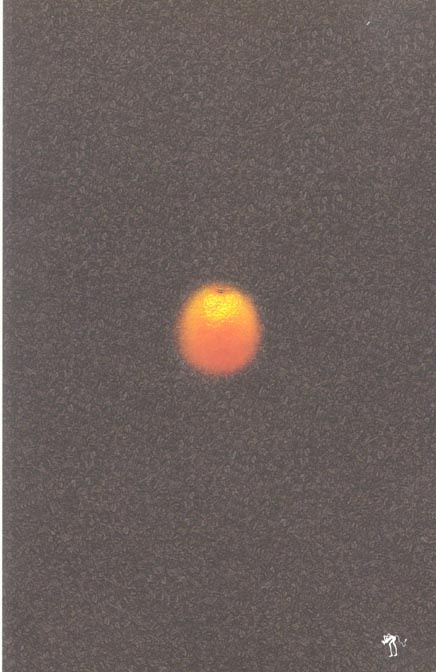 Emprunter Une orange roulant sur le sol d'un parking et s'illuminant tranquillement de toutes les couleurs de livre