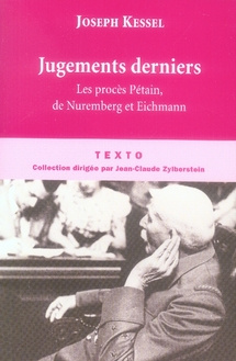 Emprunter Jugements derniers. Le procès Pétain, Le procès de Nuremberg, Le procès Eichmann livre