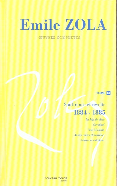 Emprunter Oeuvres complètes. Tome 12, Souffrance et révolte (1884-1885) livre