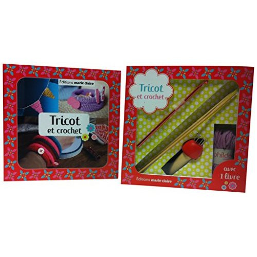 Emprunter Tricot, tricotin et crochet. Avec un tricotin en bois, une paire d'aguilles à tricoter et un crochet livre