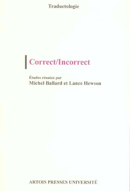 Emprunter Correct / Incorrect livre