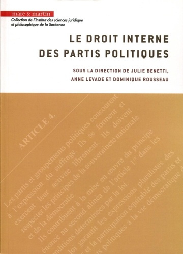 Emprunter Le droit interne des partis politiques livre