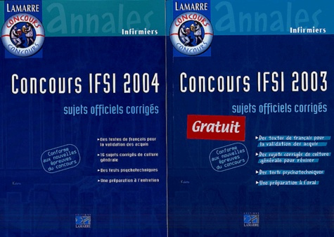Emprunter PACK SPECIAL CONCOURS IFSI 2004 CONCOURS IFSI 2003 livre