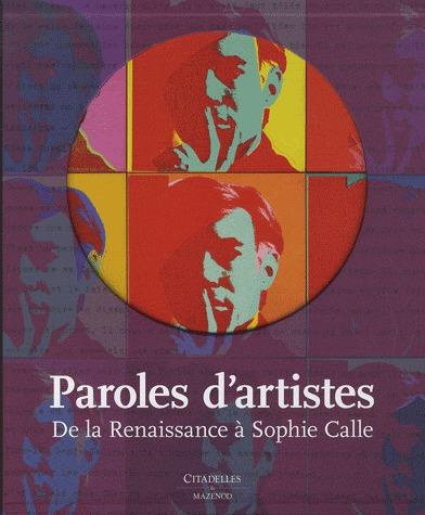 Emprunter PAROLES D'ARTISTES livre