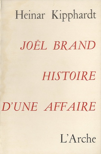 Emprunter Joël Brand, histoire d'une affaire livre
