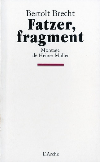 Emprunter Fatzer, fragment livre