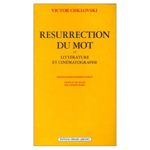 Emprunter RESURRECTION DU MOT. Littérature et cinématographe livre