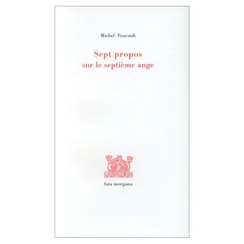 Emprunter SEPT PROPOS SUR LE SEPTIEME ANGE livre