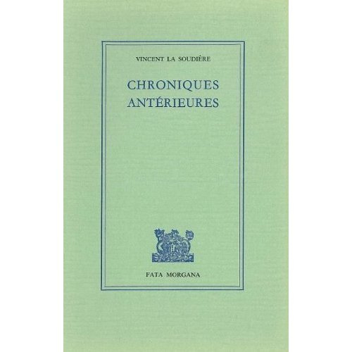 Emprunter Chroniques antérieures livre