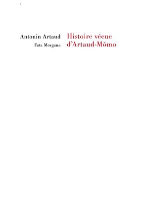 Emprunter Histoire vécue d'Artaud-Mômo livre