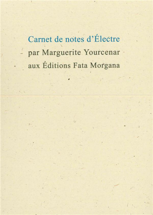 Emprunter Carnet de notes d'Electre livre