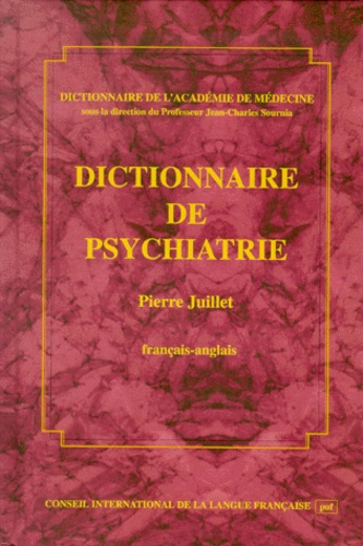 Emprunter DICTIONNAIRE DE PSYCHIATRIE FR-ANGL. livre