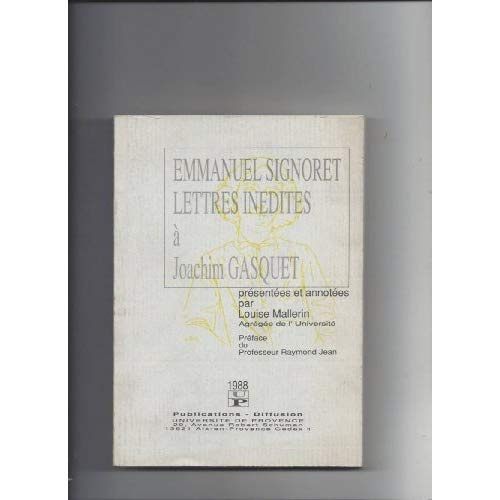 Emprunter Lettres inédites à Joachim Gasquet livre