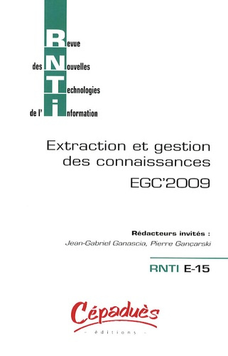 Emprunter RNTI E15 (EGC'2009) EXTRACTION ET GESTION DES CONNAISSANCES livre