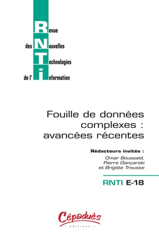 Emprunter RNTI E18-FOUILLES DE DONNEES COMPLEXES : AVANCEES RECENTES livre