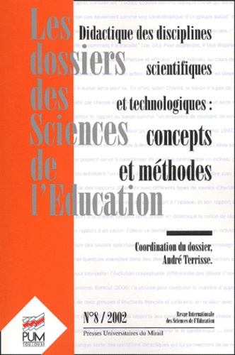 Emprunter Les dossiers des Sciences de l'Education N° 8/2002 : Didactique des disciplines scientifiques et tec livre
