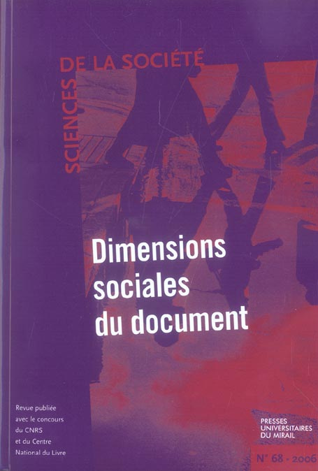 Emprunter Sciences de la Société N° 68, Mai 2006 : Dimensions sociales du document livre