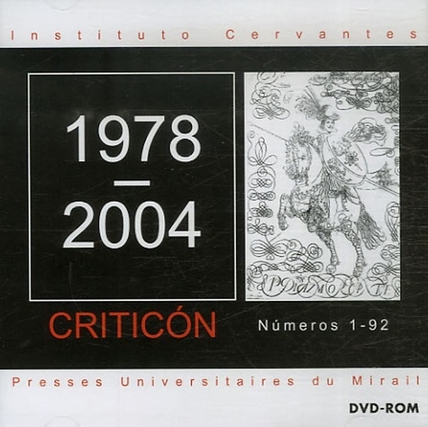 Emprunter Criticon N° 1-92 : 1978-2004. Edition en langue espagnole, DVD livre