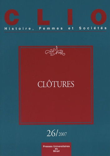 Emprunter Clio N° 26/2007 : Clôtures livre