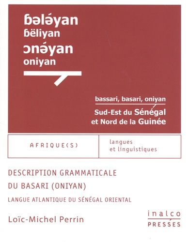Emprunter Description grammaticale du basari (oniyan). Langue atlantique du Sénégal oriental livre