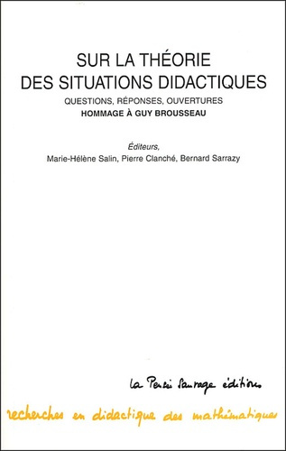 Emprunter Sur la théorie des situations didactiques. Questions, réponses, ouverrtures Hommage à Guy Brousseau livre