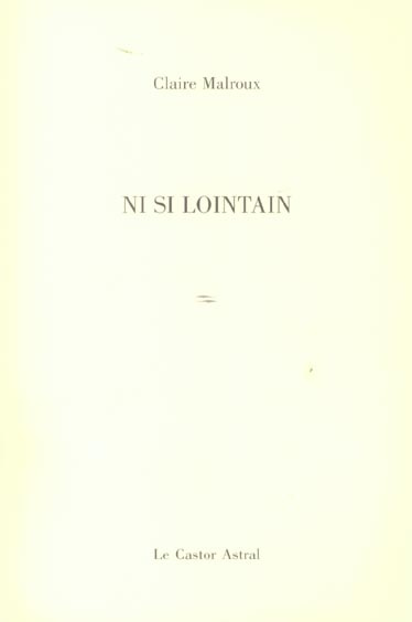 Emprunter Ni si lointain livre