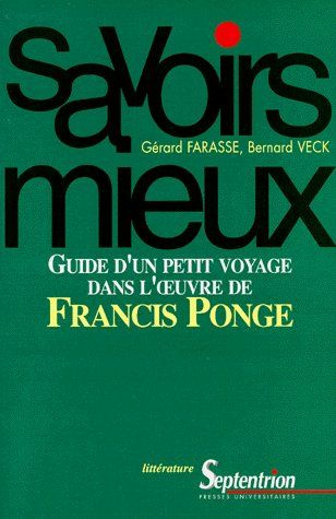 Emprunter Guide d'un petit voyage dans l'oeuvre de Francis Ponge livre