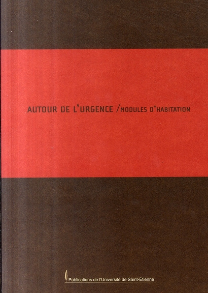 Emprunter Autour de l'urgence. Modules d'habitation livre