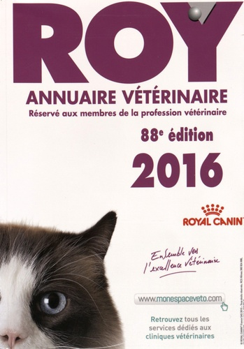 Emprunter Annuaire vétérinaire Roy. Edition 2016 livre