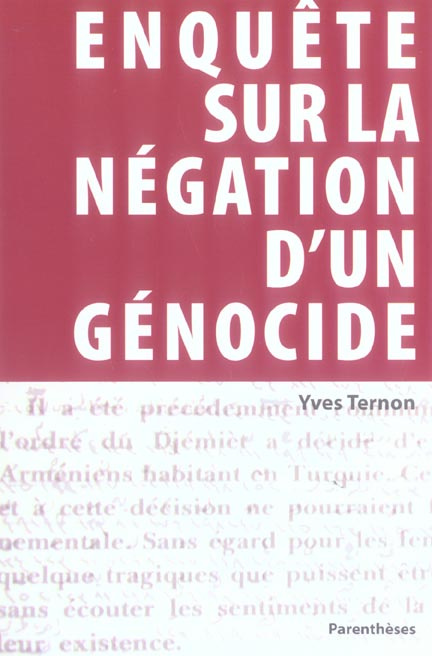 Emprunter ENQUETE SUR LA NEGATION D'UN GENOCIDE livre