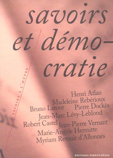 Emprunter Savoirs et démocratie livre